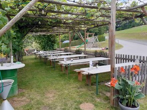 Gastgarten beim Dreiländereckmostschank | © Dreiländereck Mostschank Heißenberger